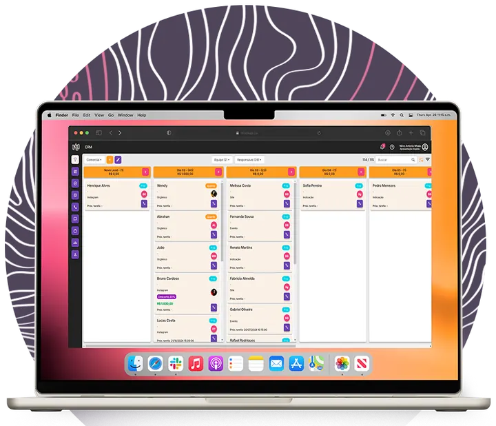 Kanban do Oktto CRM